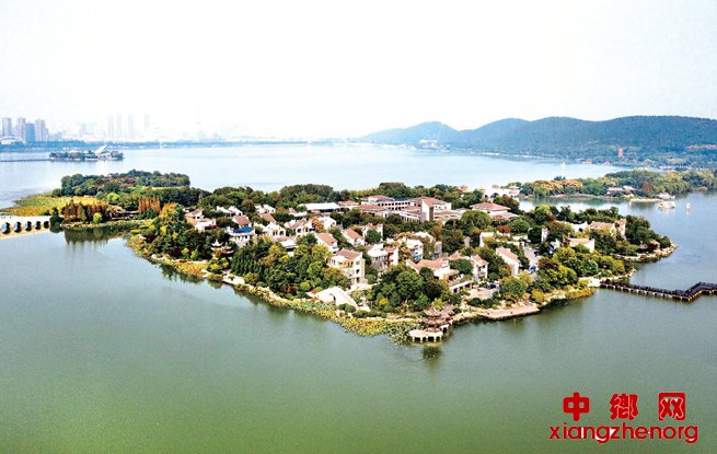 航拍徐州云龙湖秋色 风光秀美景色如画