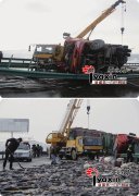 <b>货车拉22吨活鱼 甘肃境内侧翻被当地村民哄抢一空</b>