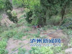 <b>泸州：两车相撞滚下十米山坡 车上三人毫发无损</b>