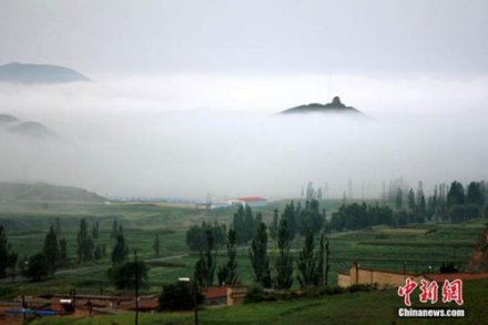 黄土高原云雾缭绕如仙境