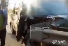 淄博运钞车起火市民施援 驾驶员：后面有钱 我不下