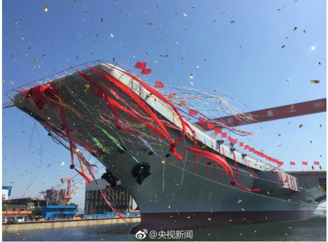 中国首艘国产航母下水 苏宁金融：军工主题基金或受益