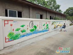 <b>柴桑区城门乡：廉政文化墙 扮靓美丽乡村</b>