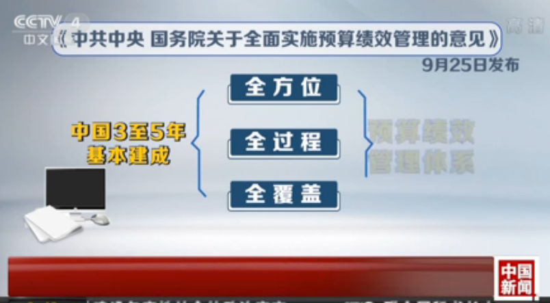 中国将全面实施预算绩效管理
