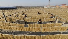 河北遵化：晒粉条 忙增收