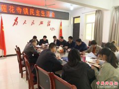 陕西华州区莲花寺镇：召开2018年度领导班子民主生活会