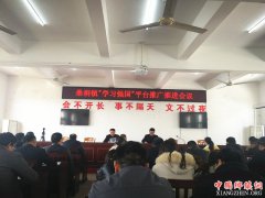 安徽定远：桑涧镇召开“学习强国”平台推广运用推进会