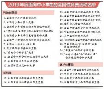 中小学生全国性竞赛活动只留29项 其他均不合规