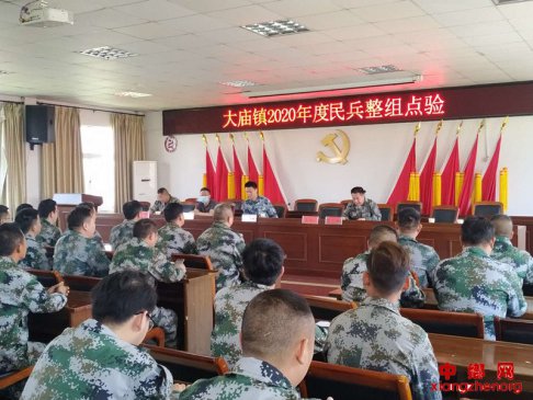 安徽凤阳县大庙镇举行2020年度民兵整组点验大会