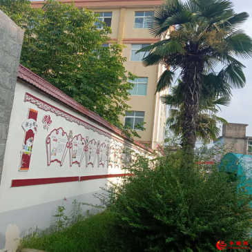 安徽阜阳：枣庄镇文化墙点亮美丽乡村