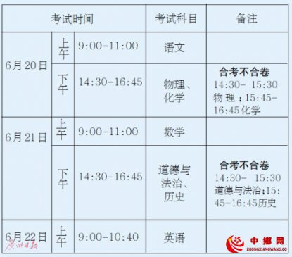 广州中考科目考试实施方案发布 体育从60分提到70分